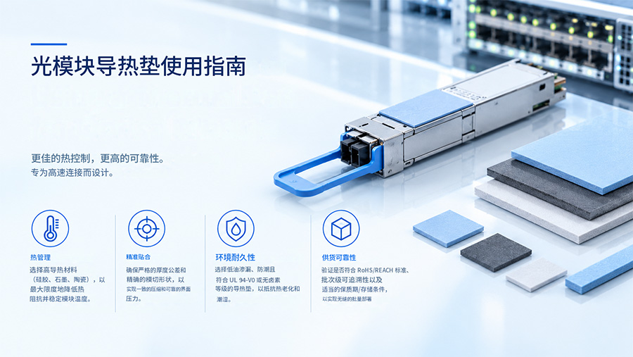 光模块导热垫片选型指南：从热管理到批量交付的完整逻辑