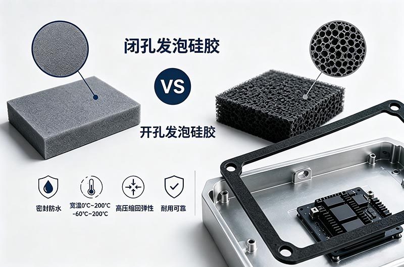 闭孔发泡硅胶 VS 开孔发泡硅胶