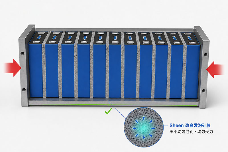 闭孔发泡硅胶在新能源汽车电池包中的应用.jpg