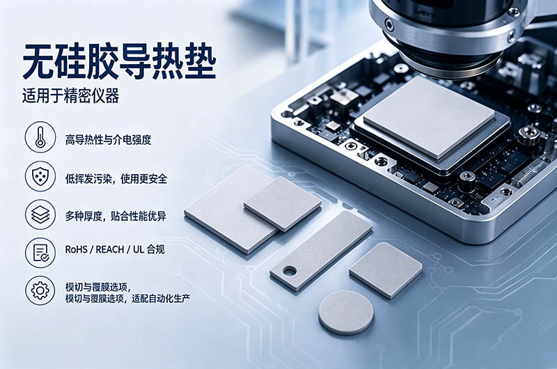 无硅导热垫片适用于精密仪器